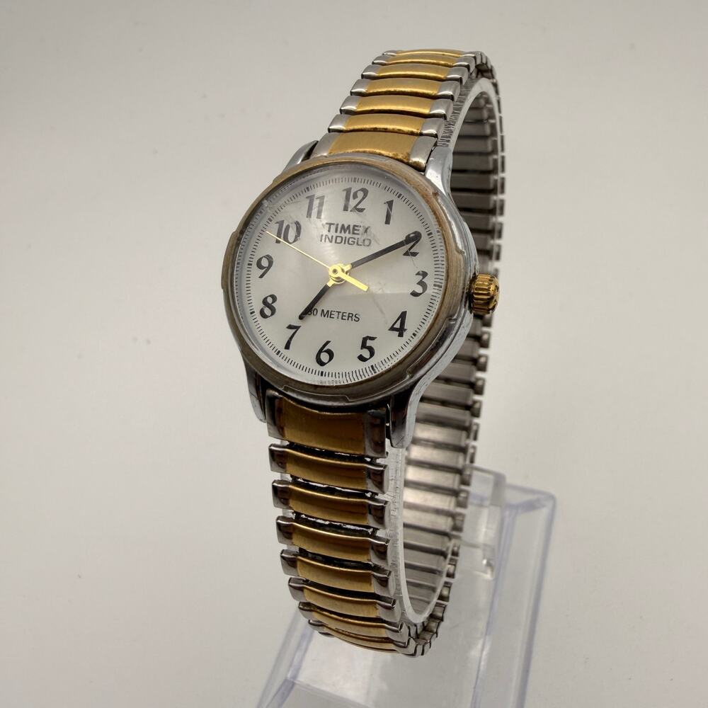 Timex Indiglo Two-Tone Women's Dress Watch - Elegant & Functional